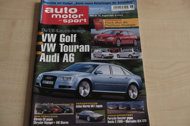 Deckblatt Auto Motor und Sport (18/2002)